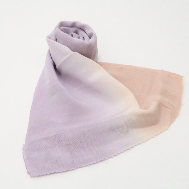 【美品・帯揚げ】暈し バイカラー 着物 正絹 和装小物 tomihisa”優しいバイカラーで広がる装いの楽しみ”9631