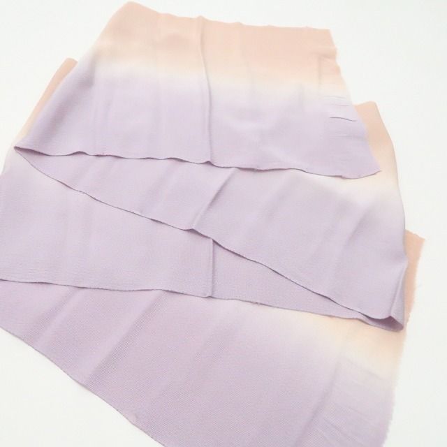 【美品・帯揚げ】暈し バイカラー 着物 正絹 和装小物 tomihisa”優しいバイカラーで広がる装いの楽しみ”9631