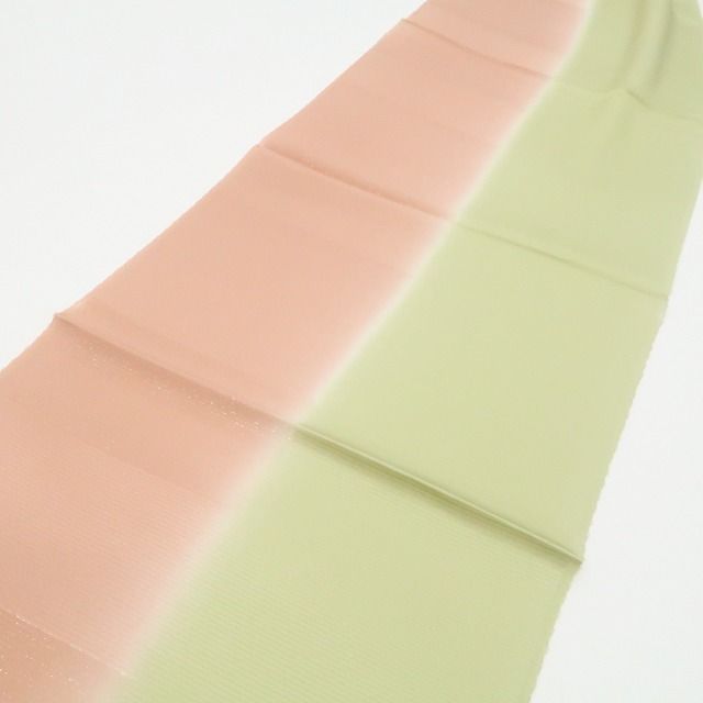 【美品・帯揚げ】 SALAMU 暈し バイカラー 着物 正絹 和装小物 tomihisa”自然の美しさを纏う気品のバイカラー”9632