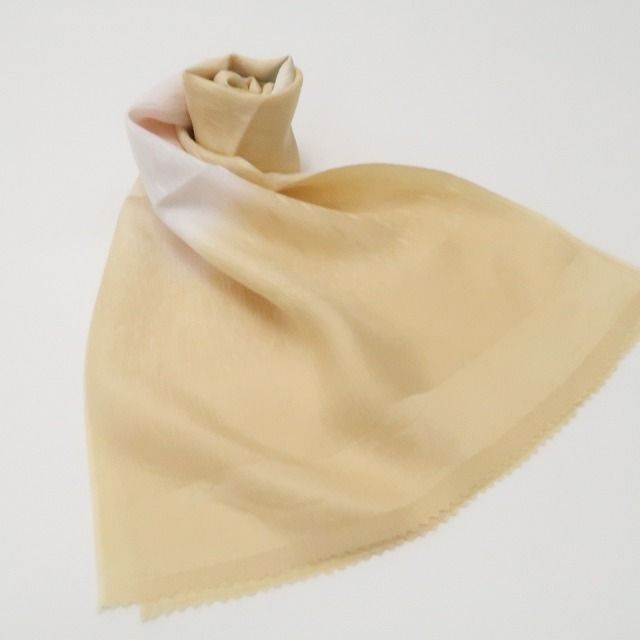 【美品・帯揚げ】暈し 着物 正絹 和装小物 tomihisa”装いを照らすやわらかな光”9633