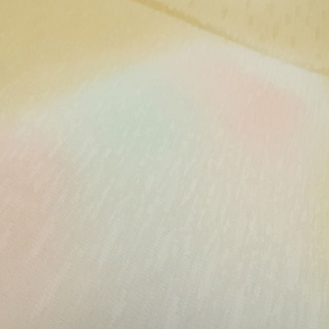 【美品・帯揚げ】暈し 着物 正絹 和装小物 tomihisa”装いを照らすやわらかな光”9633