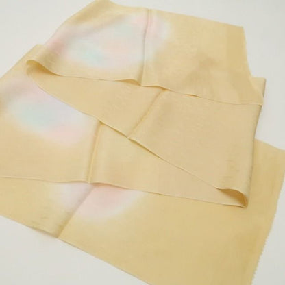 【美品・帯揚げ】暈し 着物 正絹 和装小物 tomihisa”装いを照らすやわらかな光”9633