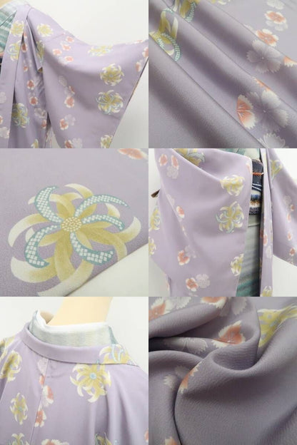 【新品・長羽織】着物 正絹 仕付け糸付 ロング丈 tomihisa”淡く可憐な花の彩りを咲かせて”9635