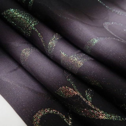 【新品・長羽織】GOTOSTRINGWORKS ㈱一蔵謹製 着物 正絹 仕付け糸付 ロング丈 紐付 tomihisa”唐草を遊ばせてエレガントに装う”9637
