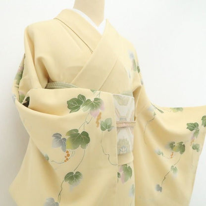 【新品・訪問着】手描き友禅 蔦 着物 正絹 仕付け糸付 tomihisa”やさしい彩りに蔦の生命美を宿して”9638