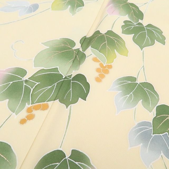 【新品・訪問着】手描き友禅 蔦 着物 正絹 仕付け糸付 tomihisa”やさしい彩りに蔦の生命美を宿して”9638
