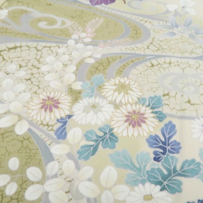 【新品・訪問着】帝王紫 刺繍 着物 正絹 仕付け糸付 tomihisa”優美な花々を彩る気品の帝王紫”9641