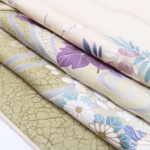 【新品・訪問着】帝王紫 刺繍 着物 正絹 仕付け糸付 tomihisa”優美な花々を彩る気品の帝王紫”9641