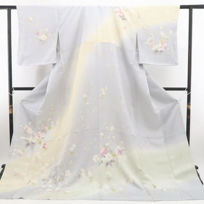 【新品・訪問着】蘭 着物 正絹 仕付け糸付 tomihisa”清らかに咲く蘭の美しさを纏って”9642