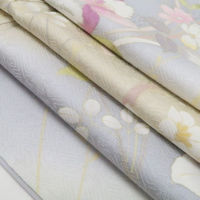 【新品・訪問着】蘭 着物 正絹 仕付け糸付 tomihisa”清らかに咲く蘭の美しさを纏って”9642