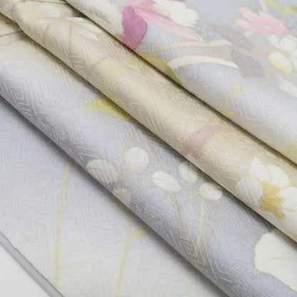 【新品・訪問着】蘭 着物 正絹 仕付け糸付 tomihisa”清らかに咲く蘭の美しさを纏って”9642