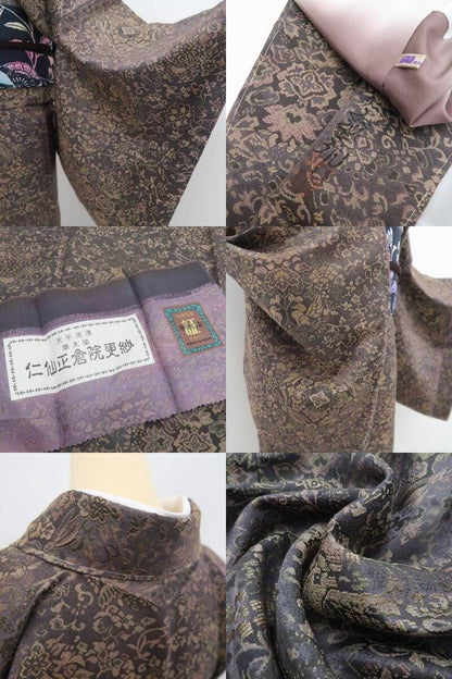 【新品・お召】さが美謹製 前田仁仙 落款 草木染 更紗 着物 正絹 トールサイズ tomihisa“人それぞれに栄華は巡る”9645