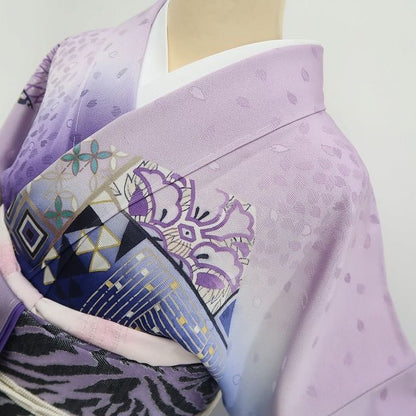 【新品・訪問着】岡山工芸 伊と幸 アートモダン 着物 正絹 仕付け糸付 希少トールサイズ tomihisa”アートモダンの個性を重ねて”9659
