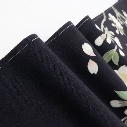 【新品・訪問着】手描き友禅 桜 着物 正絹 仕付け糸付 tomihisa”夜桜の気品をまとう手描き友禅”9661