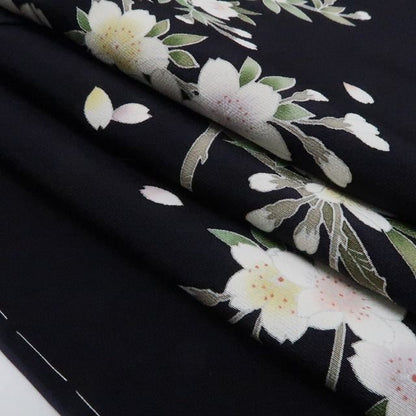 【新品・訪問着】手描き友禅 桜 着物 正絹 仕付け糸付 tomihisa”夜桜の気品をまとう手描き友禅”9661