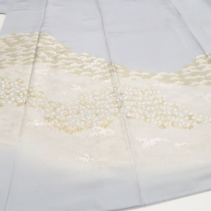 【新品・色留袖】総刺繍 着物 正絹 仕付け糸付 トールサイズ tomihisa”優しく品格を宿す松と菊”9668