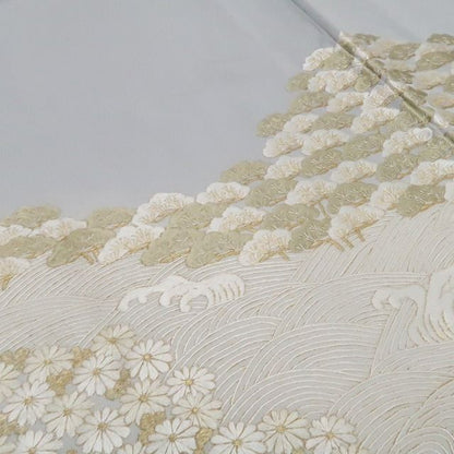 【新品・色留袖】総刺繍 着物 正絹 仕付け糸付 トールサイズ tomihisa”優しく品格を宿す松と菊”9668