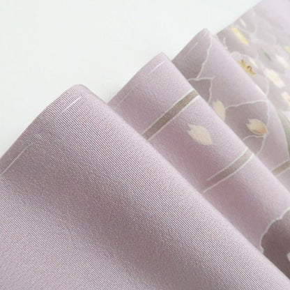 【新品・訪問着】桜 落款 着物 正絹 仕付け糸付 作家物 tomihisa”柔らかな彩りに宿るモダンな個性と気品”9669