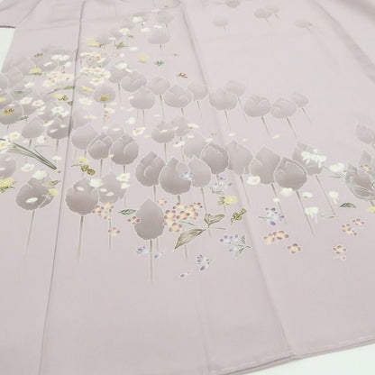 【新品・訪問着】桜 落款 着物 正絹 仕付け糸付 作家物 tomihisa”柔らかな彩りに宿るモダンな個性と気品”9669
