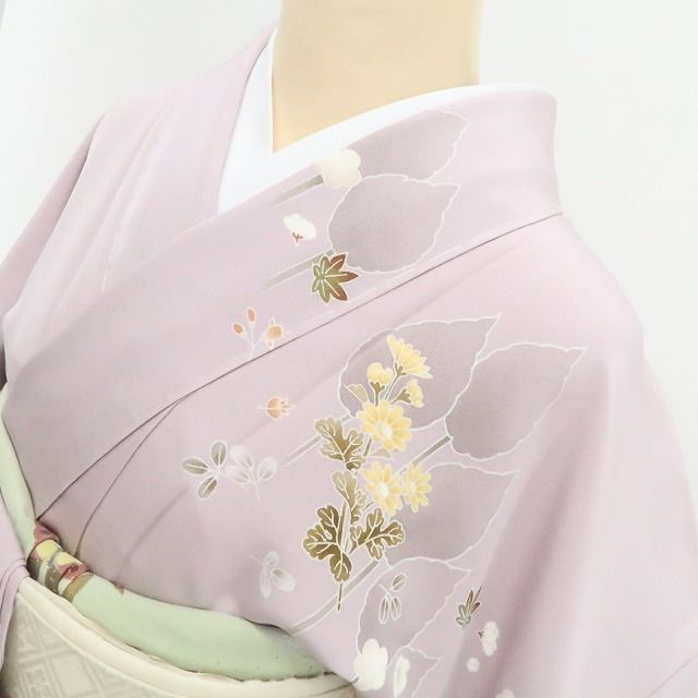 【新品・訪問着】桜 落款 着物 正絹 仕付け糸付 作家物 tomihisa”柔らかな彩りに宿るモダンな個性と気品”9669