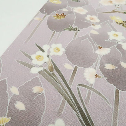 【新品・訪問着】桜 落款 着物 正絹 仕付け糸付 作家物 tomihisa”柔らかな彩りに宿るモダンな個性と気品”9669