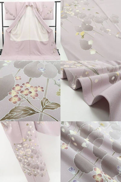 【新品・訪問着】桜 落款 着物 正絹 仕付け糸付 作家物 tomihisa”柔らかな彩りに宿るモダンな個性と気品”9669