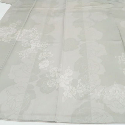 【小紋】薔薇 落款 着物 正絹 仕付け糸付 tomihisa”淑やかに纏う薔薇のエレガンス”9670