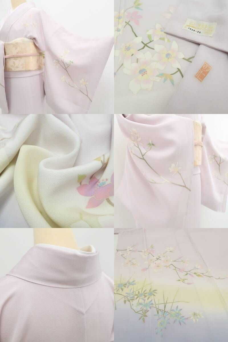 【新品・訪問着】本加賀友禅 稲手明仁 落款 着物 正絹 仕付け糸付 tomihisa”淑やかに自然の美しさを纏って”9672