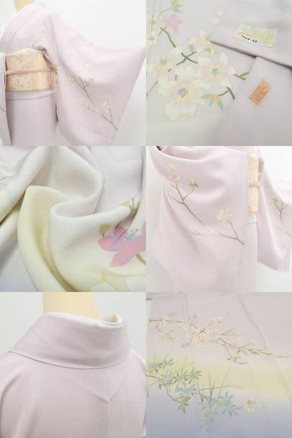 【新品・訪問着】本加賀友禅 稲手明仁 落款 着物 正絹 仕付け糸付 tomihisa”淑やかに自然の美しさを纏って”9672