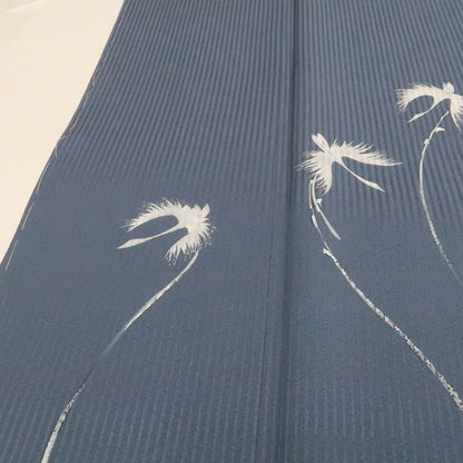 【新品・小紋】東京友禅 菅有鬼一 色紙付 着物 正絹 仕付け糸付 tomihisa”すっきりと粋にまとう白鷺の美しさ”9674