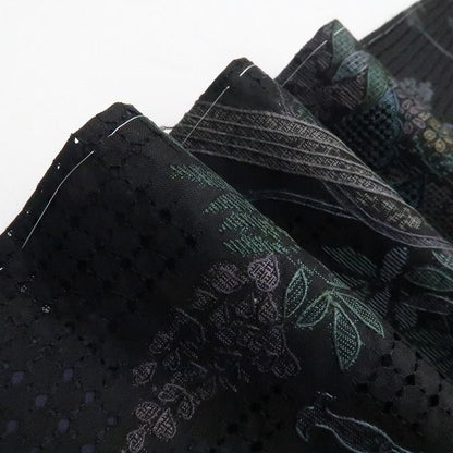 【美品・大島紬訪問着】岸上純平 落款 スワトウ刺繍 吉三郎 証紙付 着物 正絹 仕付け糸付 tomihisa“大人色のエレガンス”9677