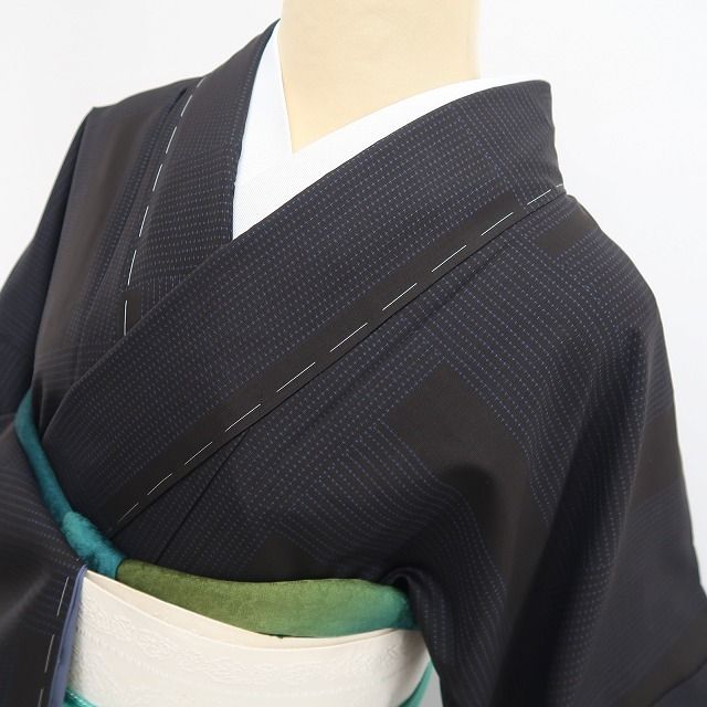 【新品・本場大島紬】銀座もとじ謹製 証紙付 着物 正絹 仕付け糸付 トールサイズtomihisa“自分らしさを彩るモダンな紬スタイル”9679