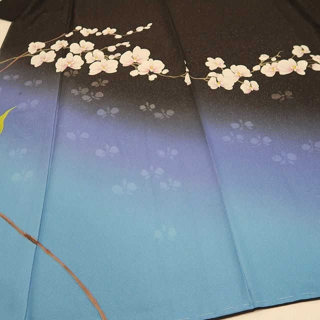 【新品・訪問着】胡蝶蘭 銀通し 着物 正絹 仕付け糸付 tomihisa“染め美しく我が身を照らし輝き満ちて華となる”9685