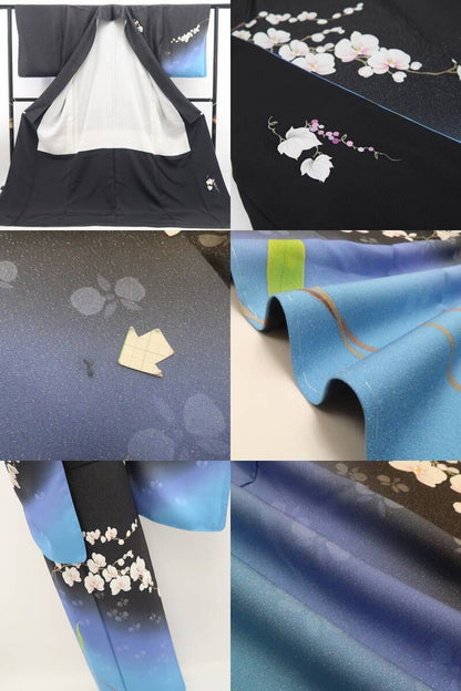 【新品・訪問着】胡蝶蘭 銀通し 着物 正絹 仕付け糸付 tomihisa“染め美しく我が身を照らし輝き満ちて華となる”9685