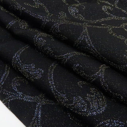 【新品・道中着】唐草 銀通し 着物 正絹 ロング丈 仕付け糸付 tomihisa“大人びていざ！貴女好みに気分を上げる！”9686