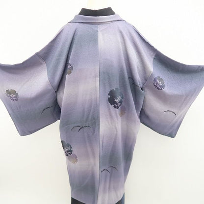 【新品・長羽織】雪輪 着物 正絹 ロング丈 仕付け糸付 tomihisa“今も昔も変わらぬ風情…忘れられない雪輪の記憶”9689