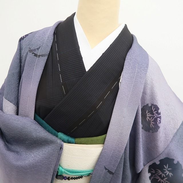 【新品・長羽織】雪輪 着物 正絹 ロング丈 仕付け糸付 tomihisa“今も昔も変わらぬ風情…忘れられない雪輪の記憶”9689