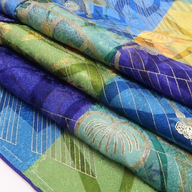 【新品・訪問着】橘 市松 着物 正絹 仕付け糸付 トールサイズ tomihisa”鮮やかな市松に吉祥の煌めきを重ねて”9693