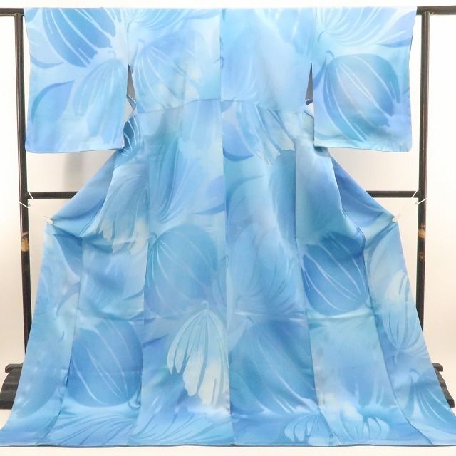 【新品・小紋】ボタニカル 着物 正絹 仕付け糸付 トールサイズ tomihisa”光をまとうように軽やかに華やいで”9695