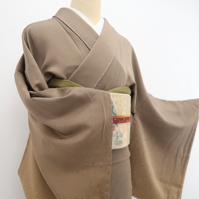 【新品・付下げ】金彩友禅 和田光正 落款 流水 着物 正絹 仕付け糸付 tomihisa”静かな彩りに宿る金彩の美しさ”9696