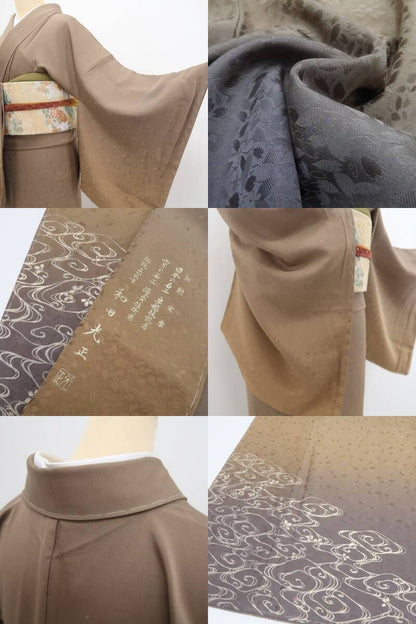 【新品・付下げ】金彩友禅 和田光正 落款 流水 着物 正絹 仕付け糸付 tomihisa”静かな彩りに宿る金彩の美しさ”9696