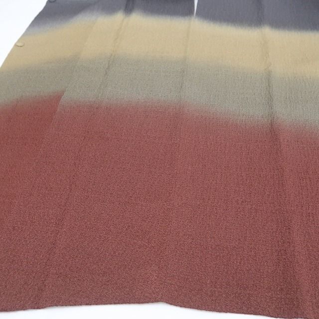 【新品・道行コート】銀座もとじ謹製 暈し 着物 正絹 仕付け糸付 tomihisa”大地の色を纏う洗練の佇まい”9700
