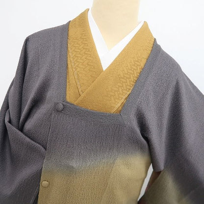 【新品・道行コート】銀座もとじ謹製 暈し 着物 正絹 仕付け糸付 tomihisa”大地の色を纏う洗練の佇まい”9700
