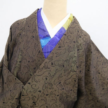 【新品・道中着】やまと誂製 単衣 兎 着物 正絹 ロング丈 お召地 tomihisa”跳ねるうさぎを纏って心弾むお出かけへ”9701
