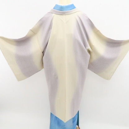 【新品・長羽織】縦縞 着物 正絹 仕付け糸付 ロング丈 tomihisa“羽織自慢のハイセンス…今も昔も変わらぬ風情”9703