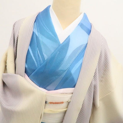 【新品・長羽織】縦縞 着物 正絹 仕付け糸付 ロング丈 tomihisa“羽織自慢のハイセンス…今も昔も変わらぬ風情”9703