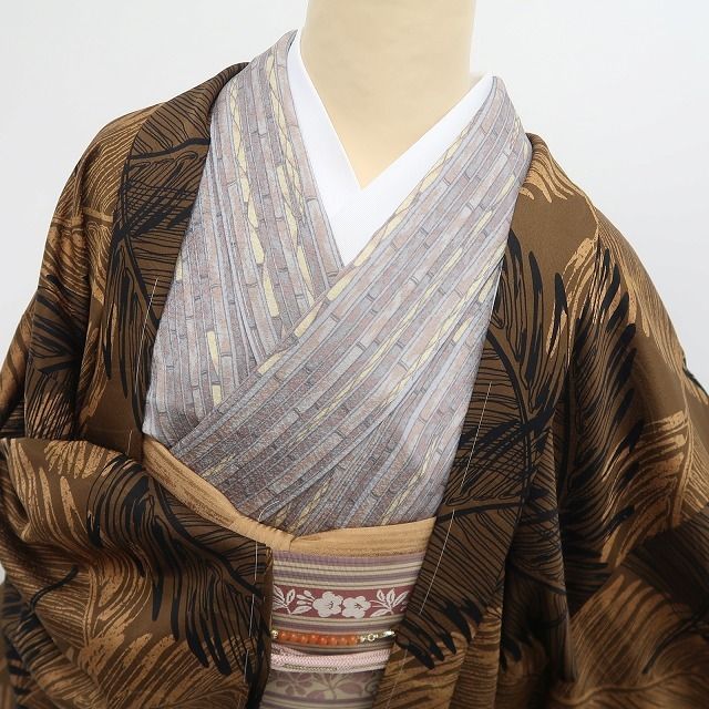 【新品・長羽織】京型友禅 ボタニカル 着物 正絹 仕付け糸付 ロング丈 tomihisa“京の雅を今に伝えて”9704