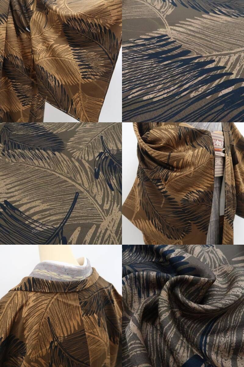 【新品・長羽織】京型友禅 ボタニカル 着物 正絹 仕付け糸付 ロング丈 tomihisa“京の雅を今に伝えて”9704