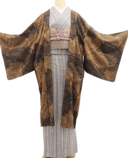 【新品・長羽織】京型友禅 ボタニカル 着物 正絹 仕付け糸付 ロング丈 tomihisa“京の雅を今に伝えて”9704