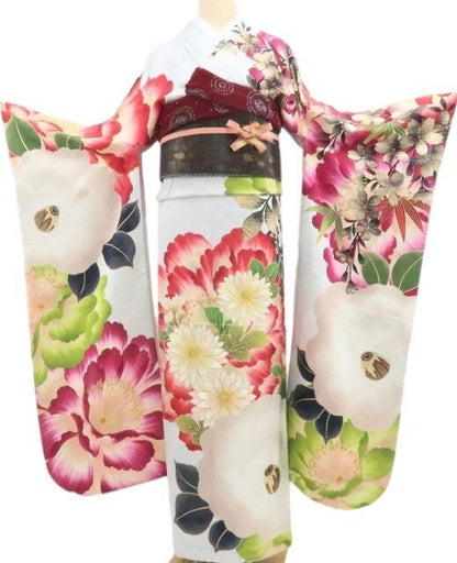 【美品・振袖】着物 成人式 トールサイズ tomihisa”凛と華やぐ花盛りの晴れ姿”9705